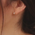 Athena Huggies in 18K Gold