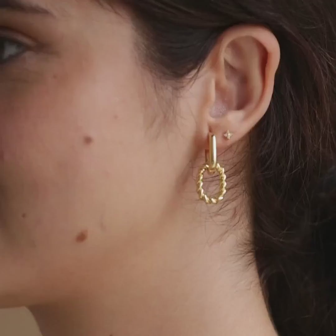 Hoop Earrings • Statement Dangle Huggie Earrings