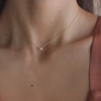 Butterfly Drop Necklace in 18K Gold