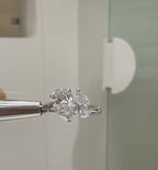 Toi et Moi Pear Cut Ring in Sterling Silver