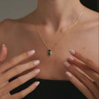 Personalized Birthstone Cat Necklace,