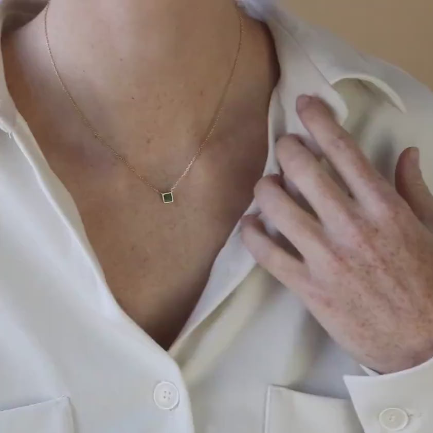 Peacock Green Square Simple