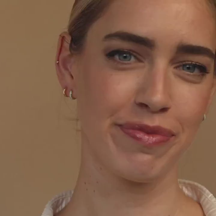 Opal Inlay Huggies Set