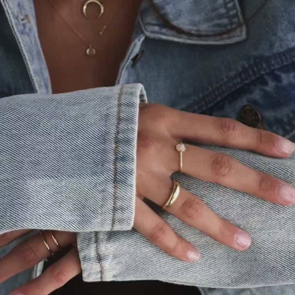 Labradorite Crystal Ring