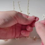 Flower Pearl Station Necklace in 18K Gold